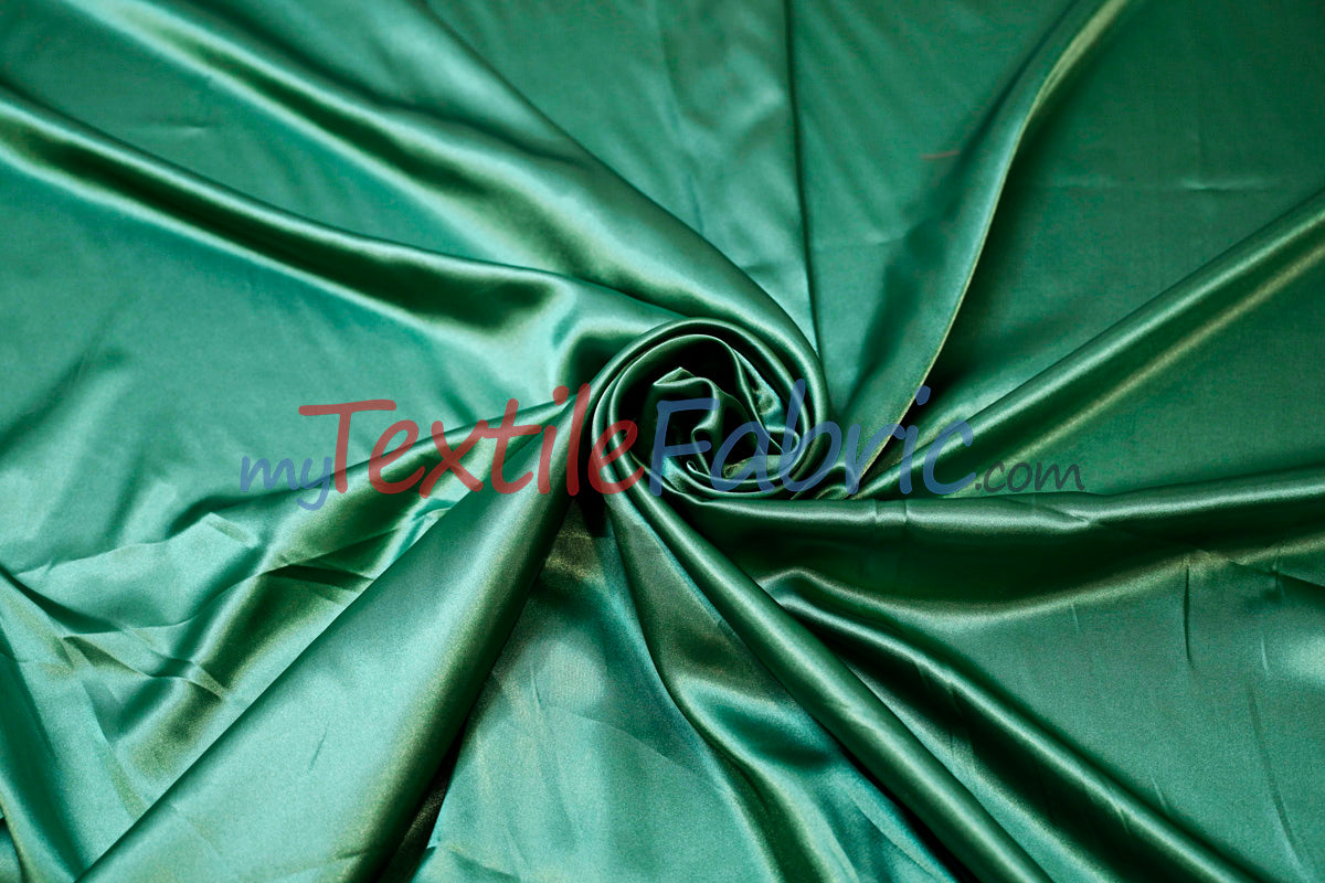 Charmeuse Satin Polyester Fabric - Solid, 58/60" Width, Multiple Colors (1 Yard)