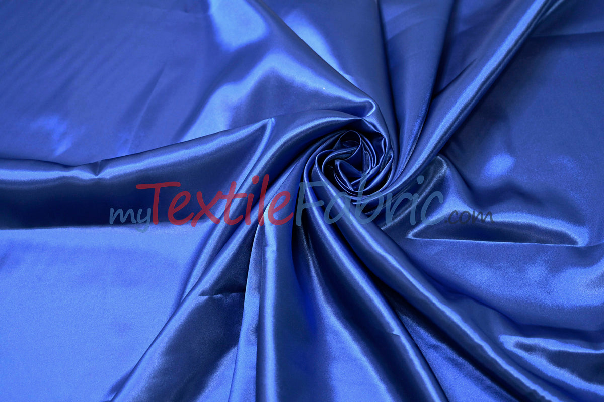 Charmeuse Satin Polyester Fabric - Solid, 58/60" Width, Multiple Colors (1 Yard)