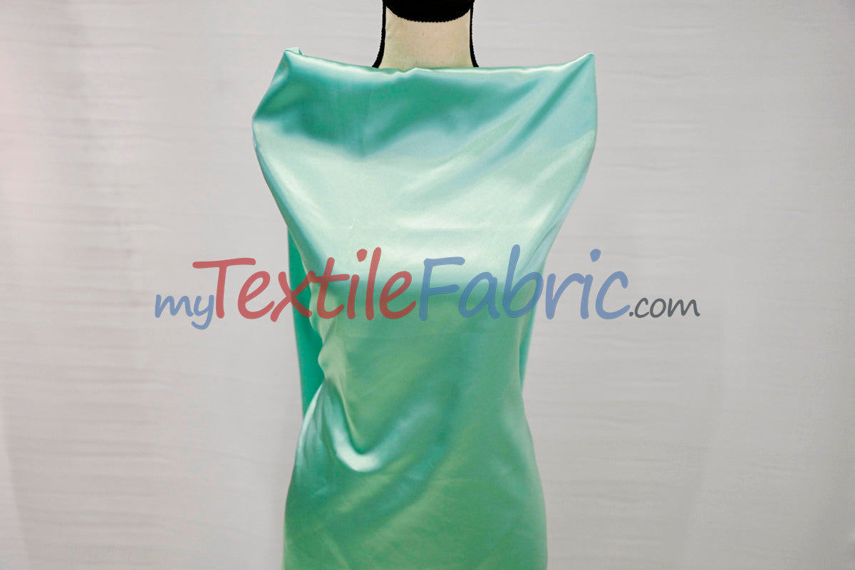 Charmeuse Satin Polyester Fabric - Solid, 58/60" Width, Multiple Colors (1 Yard)