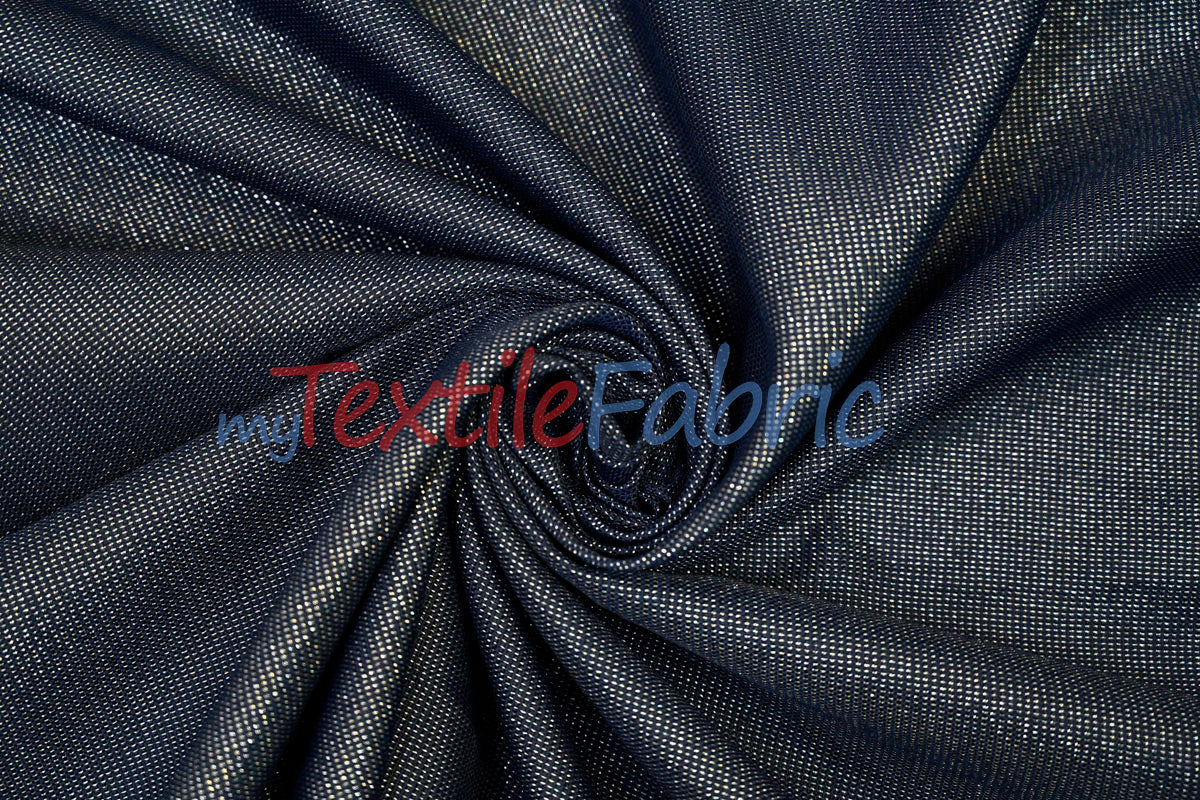 Metallic Vintage Linen Polyester Fabric - Imitation Burlap, Metallic Foil Vein, 58/60" Width (1 Yard)