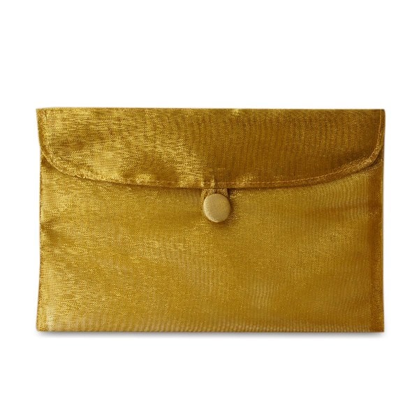 Fabric Gift Envelopes 8 '' x 5 1/2 '' Gold Color 12 EACH / PACKAGE