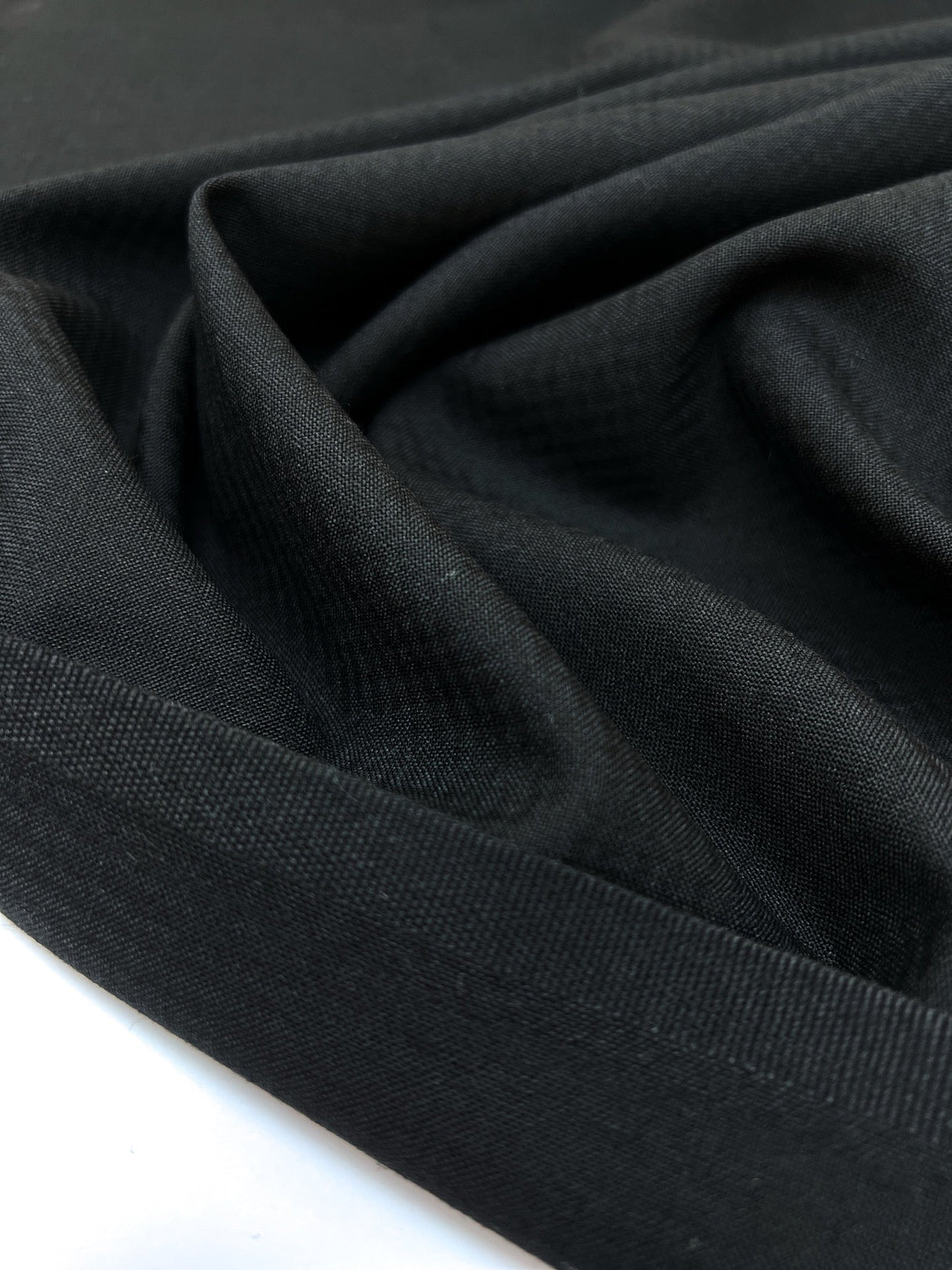 Wool Polyester Gabardine Gray-Black