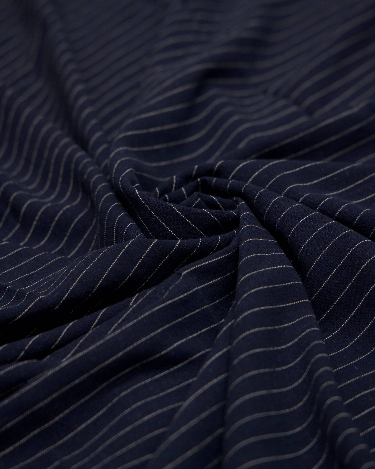 Pinstripe Linen Blend Navy