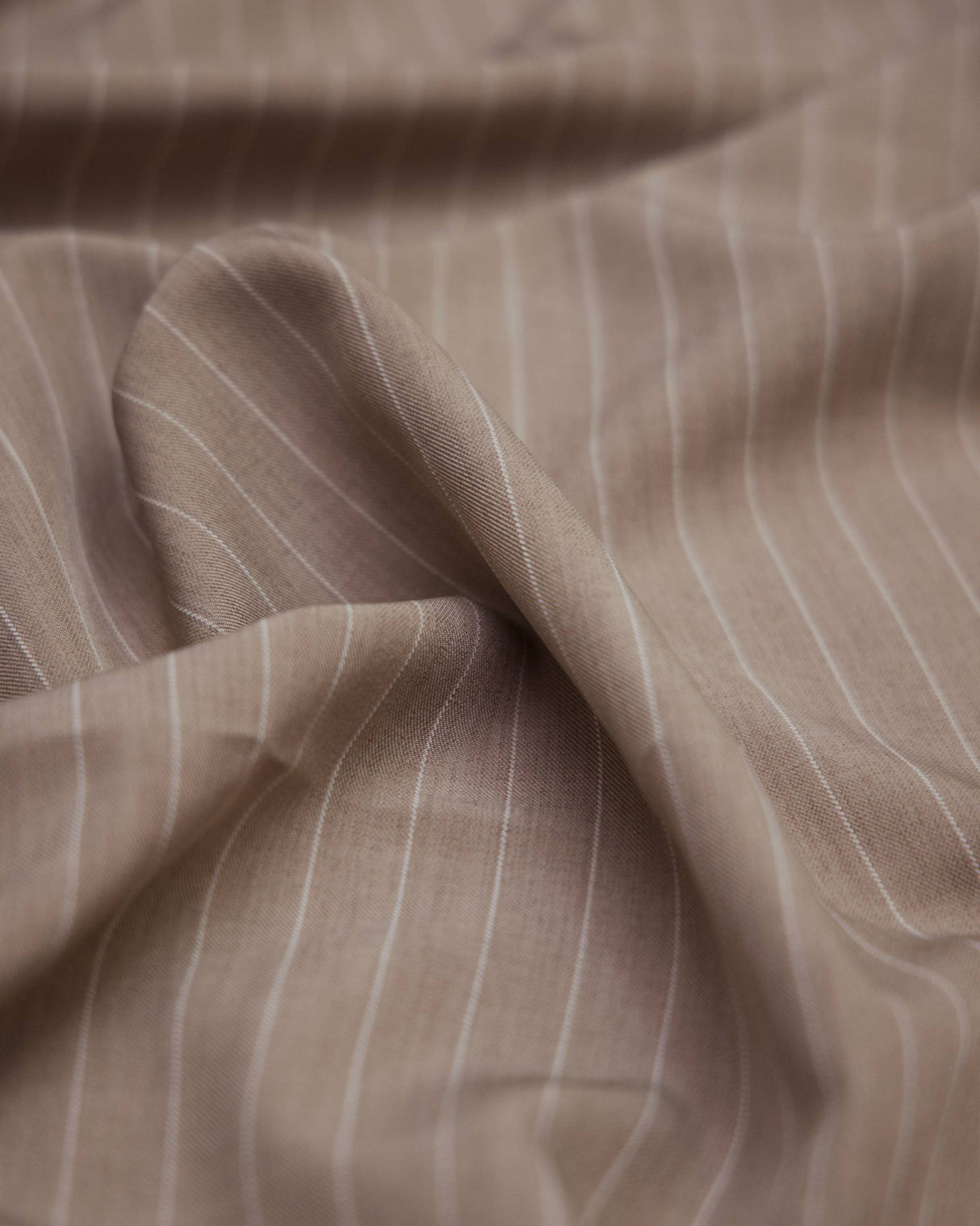 Stretch Pinstripe Suiting Tan