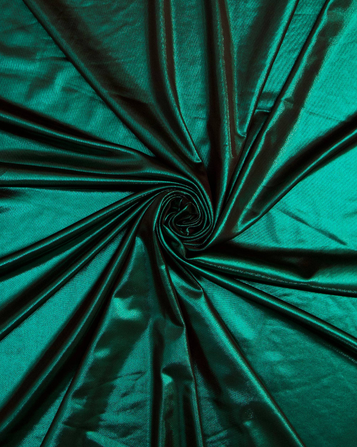 Shiny Foiled Spandex Emerald Green