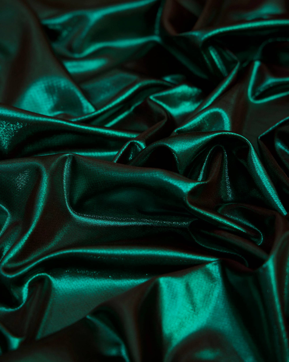 Shiny Foiled Spandex Emerald Green