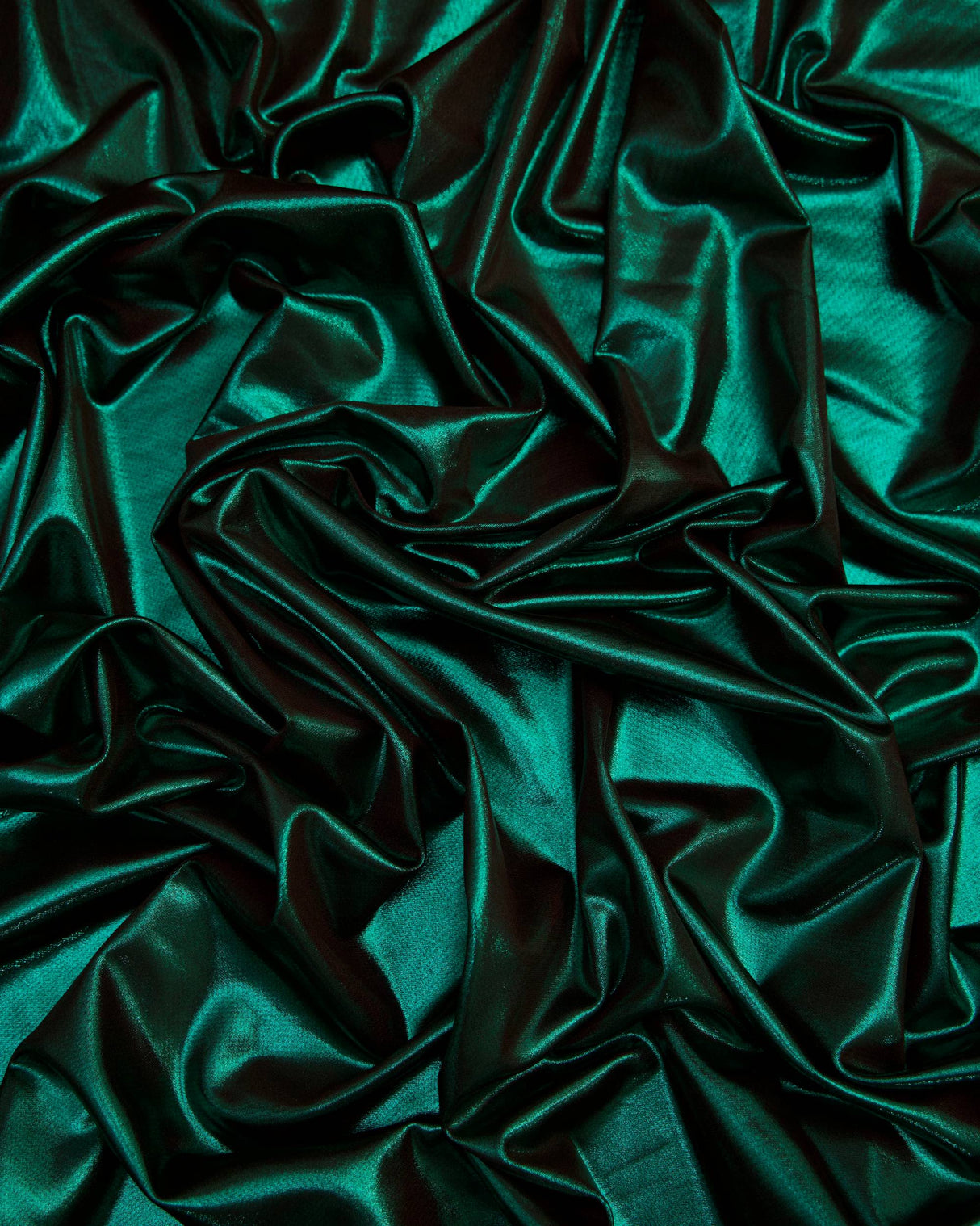 Shiny Foiled Spandex Emerald Green