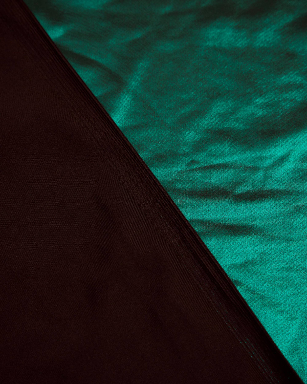 Shiny Foiled Spandex Emerald Green