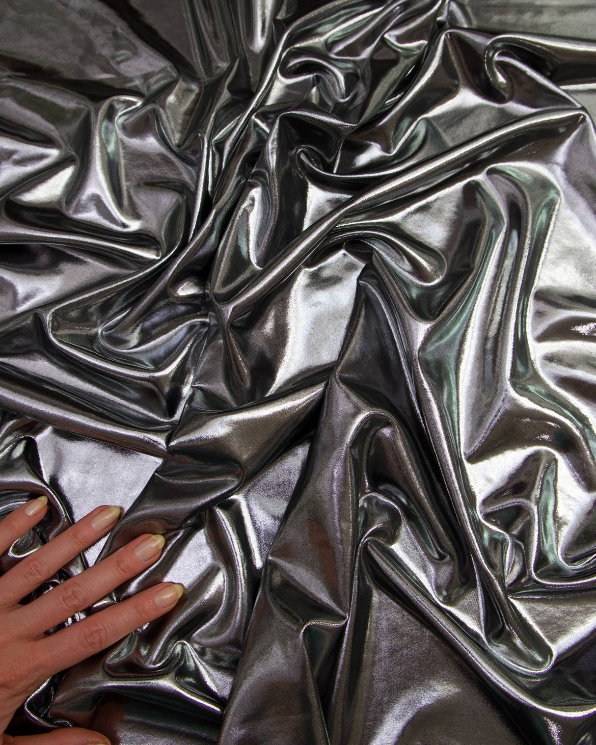 Shiny Foiled Spandex Silver