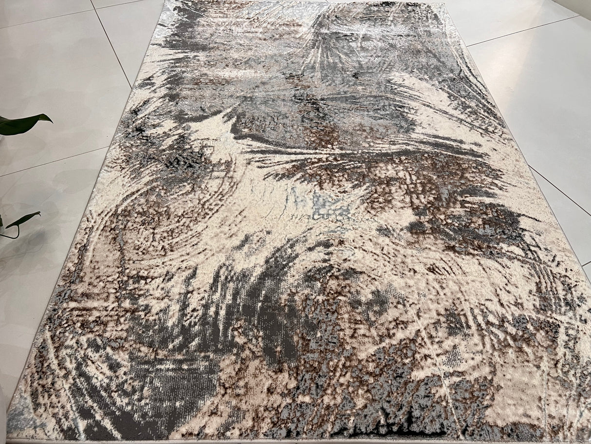 BIV 606 Polyester Viscose Blend Fabric - Color-Changing Flat Weave, Area Rug, 5' 2" X 7' 5" (1 Unit)