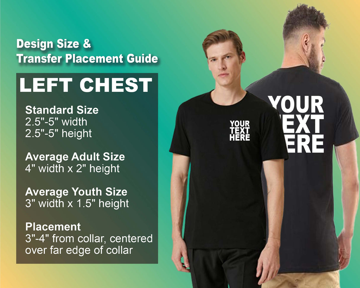 Pack: 12 Fast Customized T-Shirts – Create Your Own with Double-Sided Print (Black)