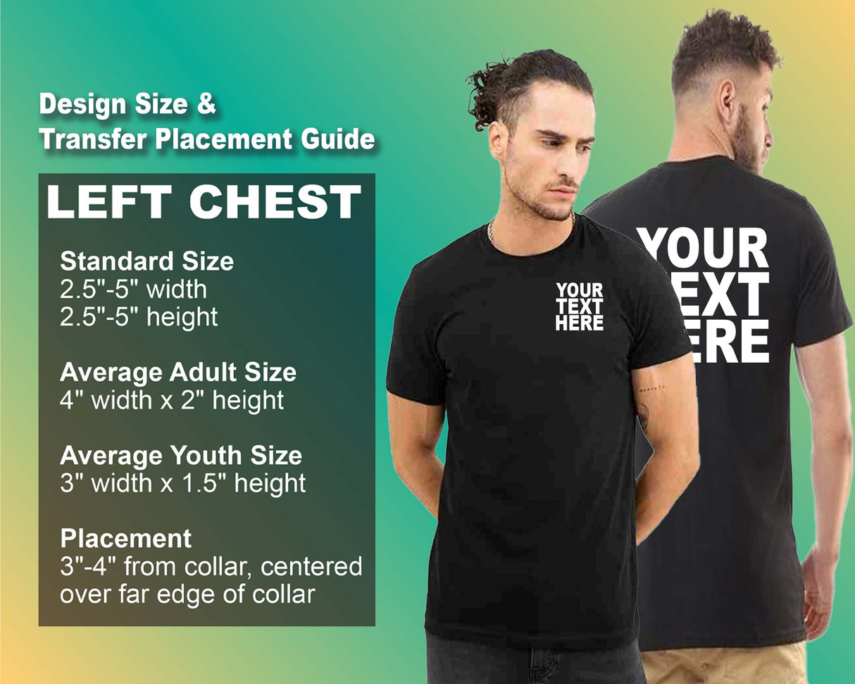 Pack: 12 Fast Custom Double-Sided T-Shirts – Print Your Text or Logo (Black)