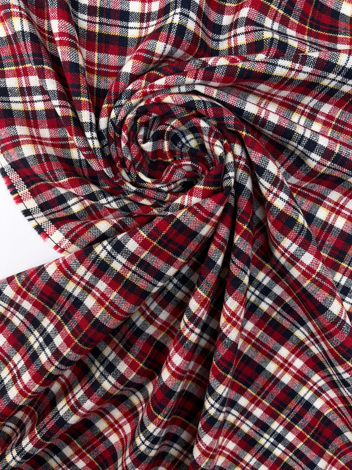 Wool Checked Woven Fabric