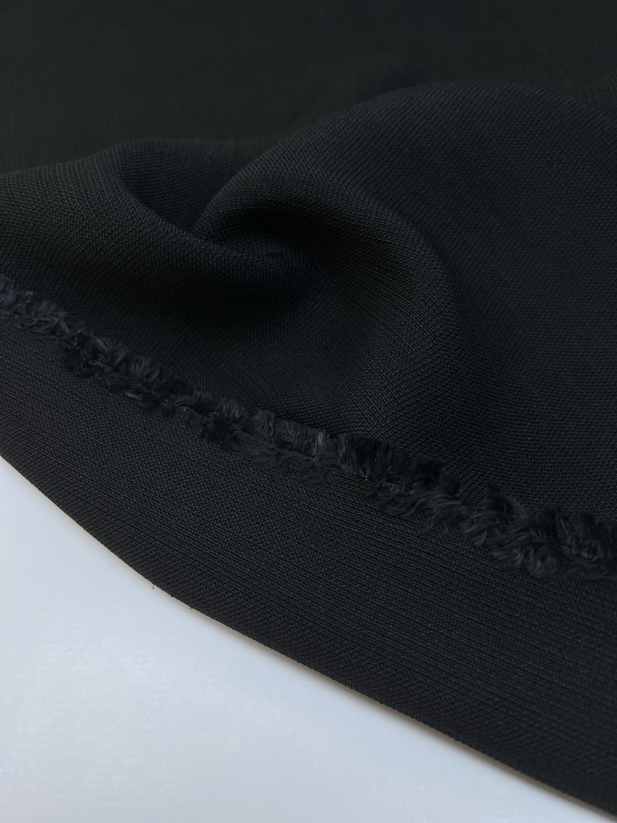 Wool Crepe Fabric Black