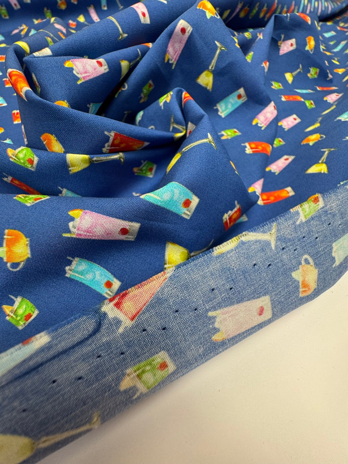 Italian Cotton Poplin Multicolour Graphic Print