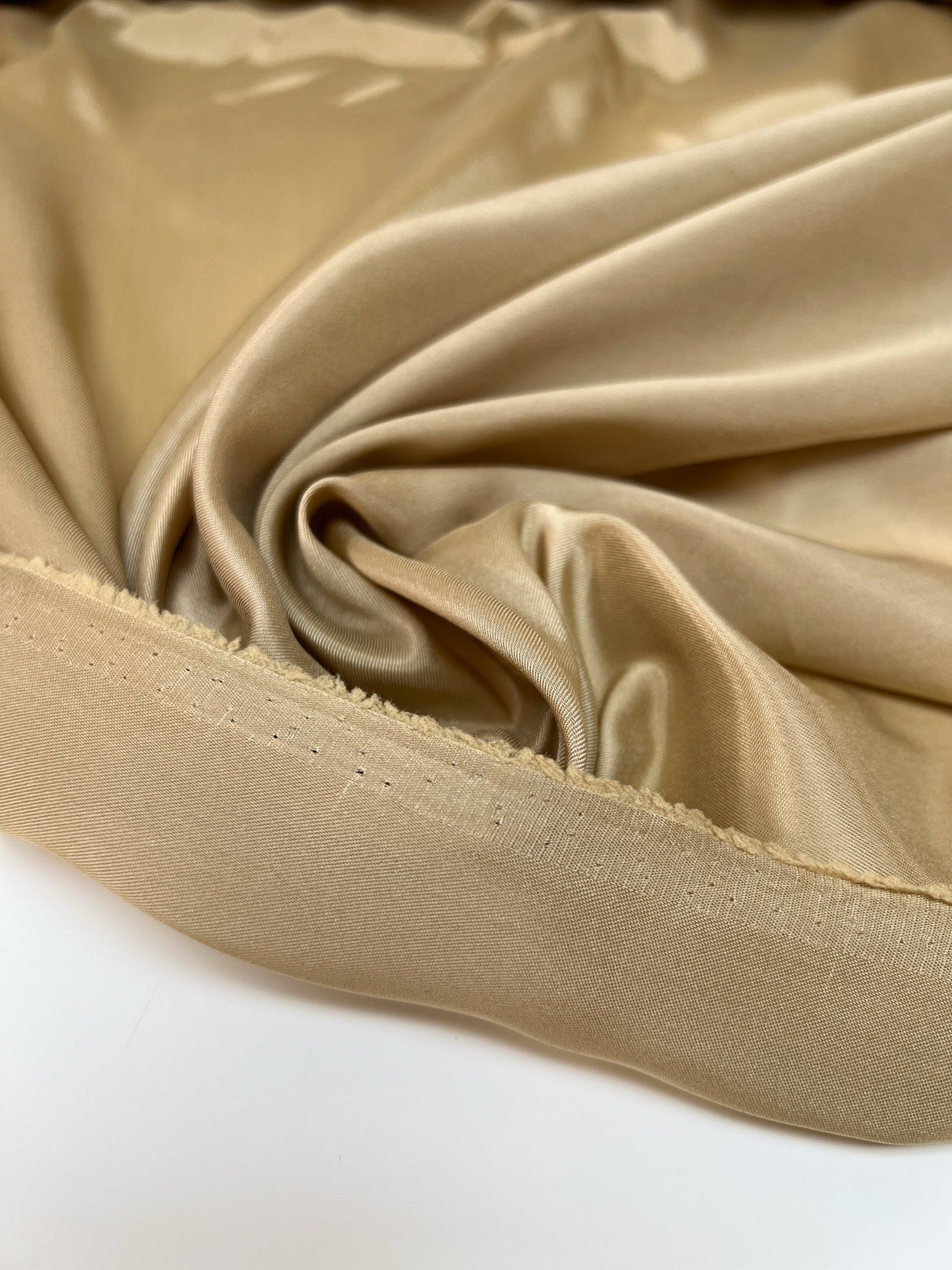 Viscose Lining Fabric Beige Stretch