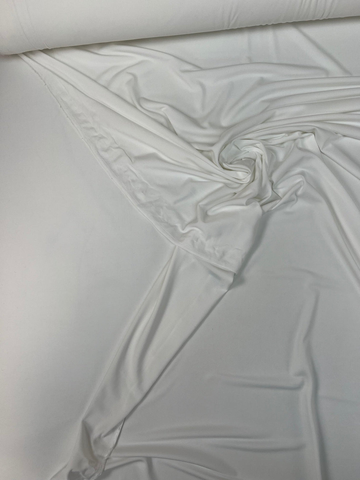 White Polyester Elastane Knitted Sportswear Fabric