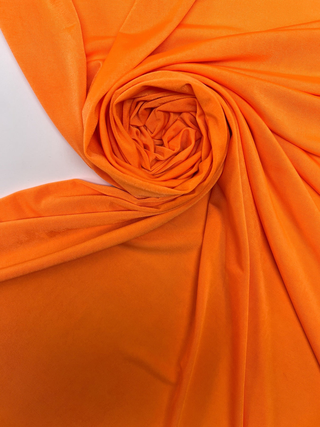 Orange Polyester Elastane Knitted Fabric