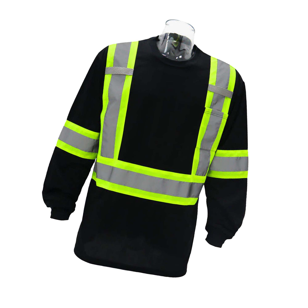 High Visibility Contrast Long Sleeve Safety T-shirt 10 Pack 100% Polyester