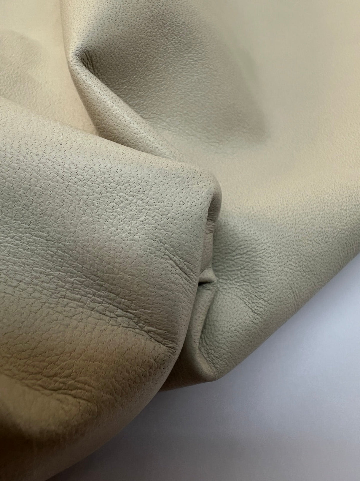 Beige Stretch Leather Fabric