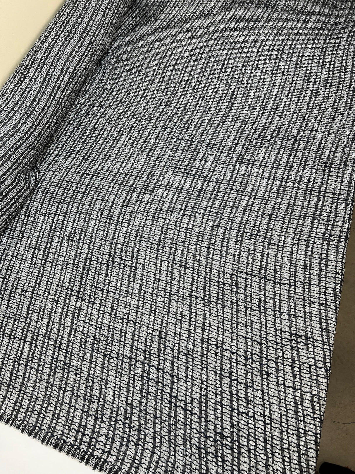 Lurex Tweed Silver Gray Blue