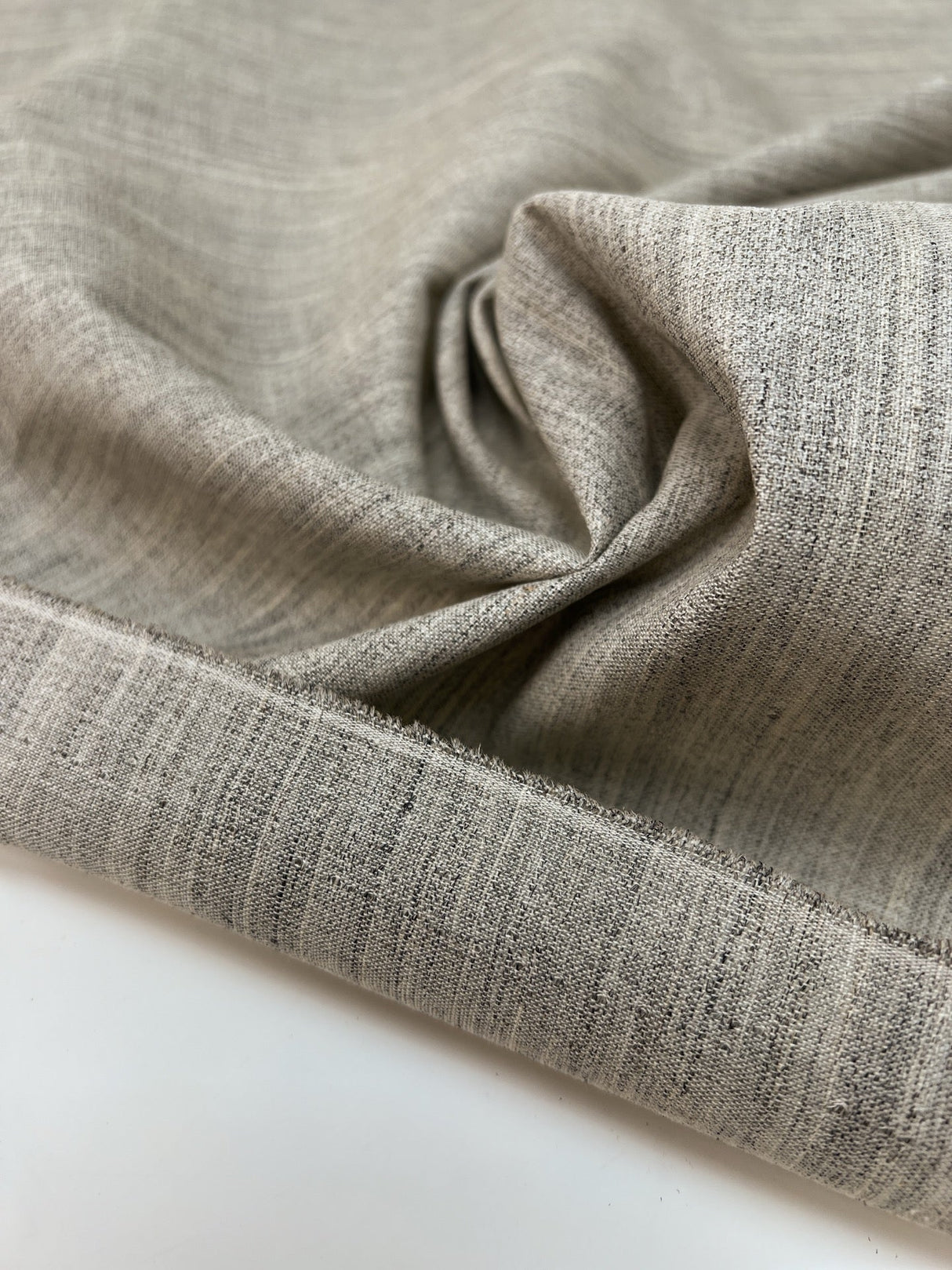 Cotton Melange Beige Fabric