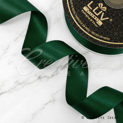 1 1/2" Double Face Satin-25 Yds (Hunter Green)