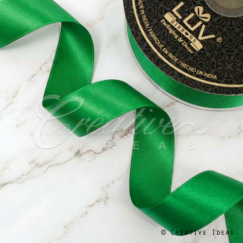 1 1/2" Double Face Satin-25 Yds (Vibrant Green)