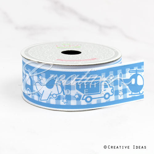 1 1/2" Grosgrain Baby Boys/Girls Elements-10 Yds (Blue)