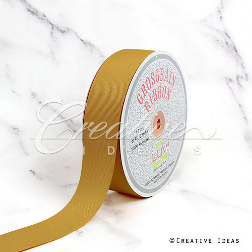 1 1/2" Grosgrain Ribbon - 50 Yards (Antique Gold)