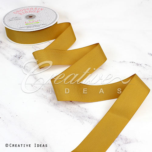 1 1/2" Grosgrain Ribbon - 50 Yards (Antique Gold)