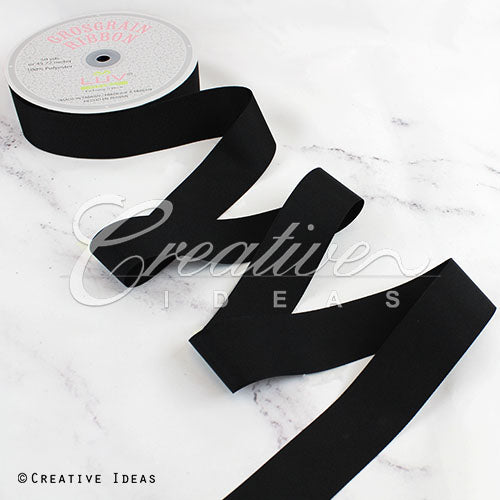 1 1/2" Grosgrain Ribbon - 50 Yards (Black)