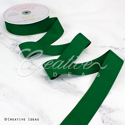 1 1/2" Grosgrain Ribbon - 50 Yards (Emerald Green)