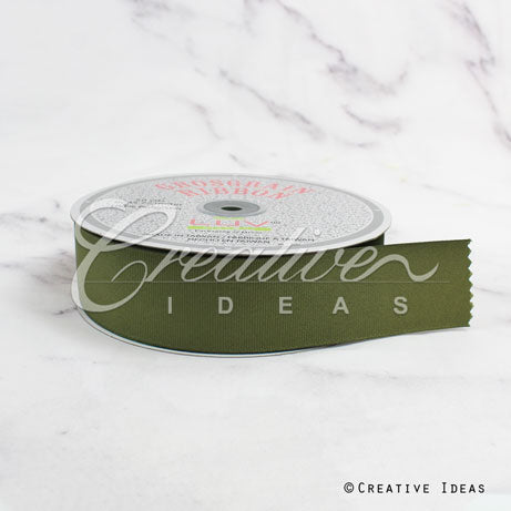 1 1/2" Grosgrain Ribbon - 50 Yards (Moss Green)