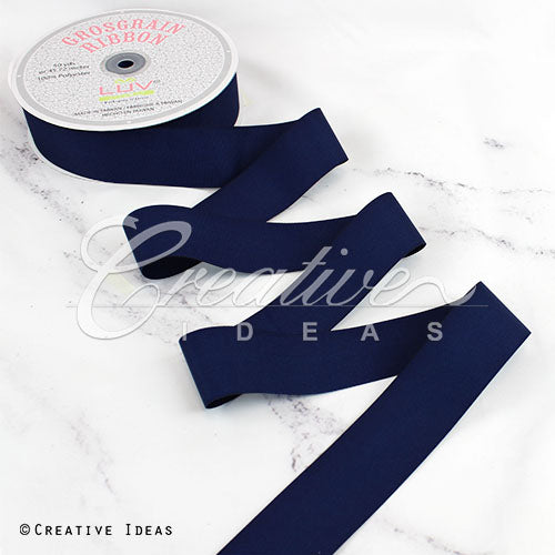 1 1/2" Grosgrain Ribbon - 50 Yards (Navy Blue)