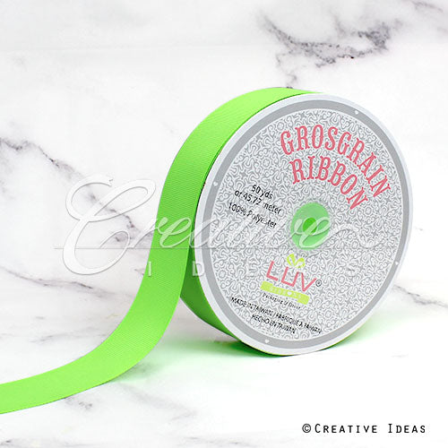 1 1/2" Grosgrain Ribbon - 50 Yards (Neon Green)