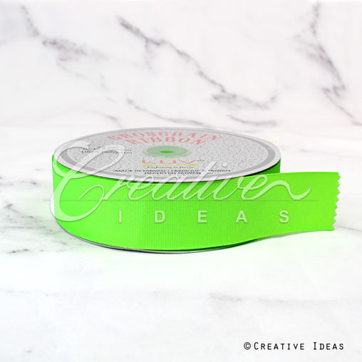 1 1/2" Grosgrain Ribbon - 50 Yards (Neon Green)