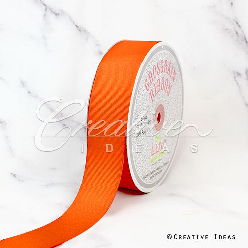 1 1/2" Grosgrain Ribbon - 50 Yards (Neon Orange)