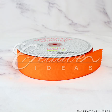 1 1/2" Grosgrain Ribbon - 50 Yards (Neon Orange)