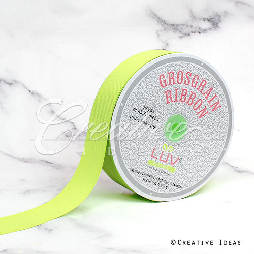 1 1/2" Grosgrain Ribbon - 50 Yards (Neon Yellow)