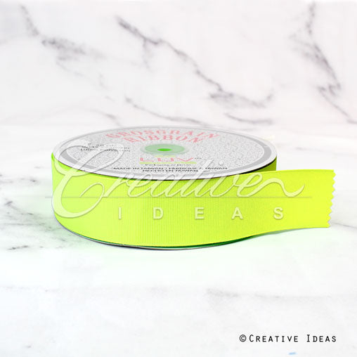 1 1/2" Grosgrain Ribbon - 50 Yards (Neon Yellow)