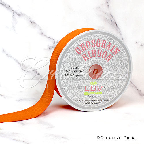 1 1/2" Grosgrain Ribbon - 50 Yards (Orange)