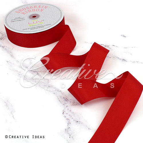 1 1/2" Grosgrain Ribbon - 50 Yards (Red)