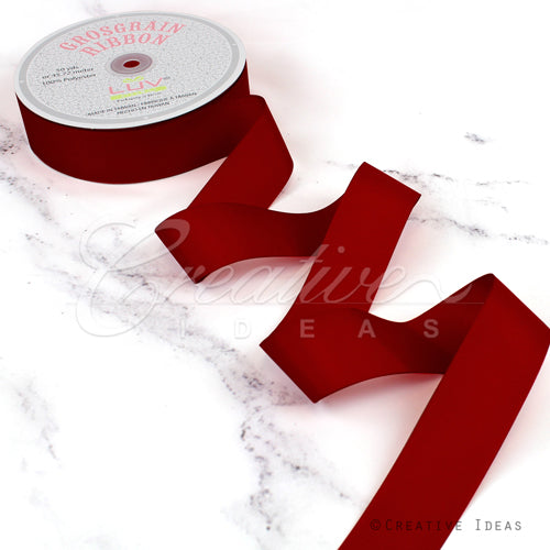 1 1/2" Grosgrain Ribbon - 50 Yards (Scarlet Red)