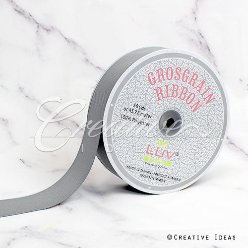 1 1/2" Grosgrain Ribbon - 50 Yards (Silver)