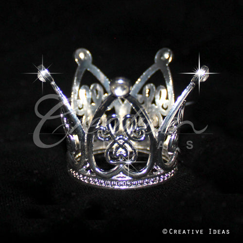 1 1/2" Mini Swirl Tiara-Pc (Silver)