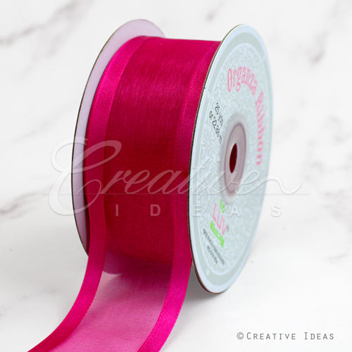 1 1/2" Organza With Satin Edge Ribbon - 25 Yards (Azalea)