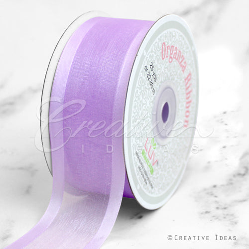 1 1/2" Organza With Satin Edge Ribbon - 25 Yards (Lavender)