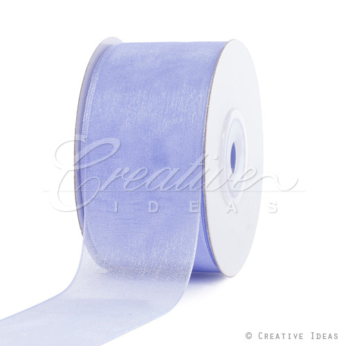 1 1/2" Plain Organza Sheer Ribbons - 25 Yards (Iris)