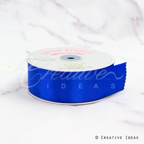 1 1/2" Single Face Satin-50 Yds (Vibrant Blue)